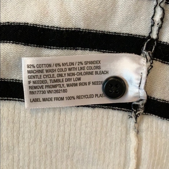 Black and White Striped Cardigan - Picture 3 of 3